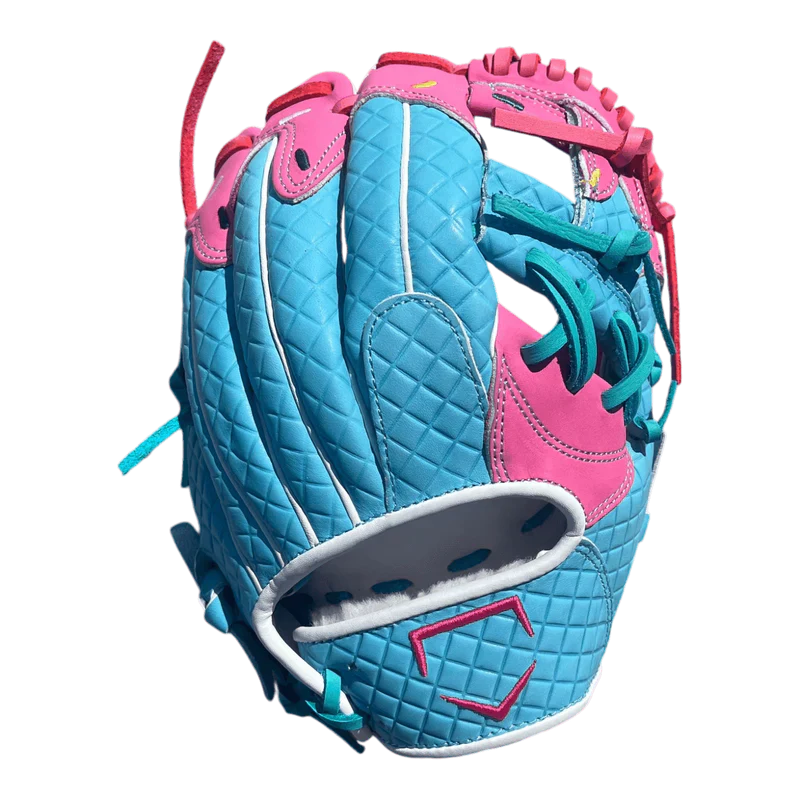 Custom Ballgloves Youth 11” Ice Cream Baseball Glove Pink Baby Blue I-Web