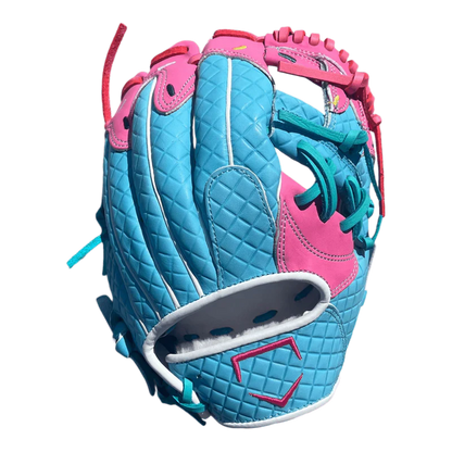 Custom Ballgloves Youth 11” Ice Cream Baseball Glove Pink Baby Blue I-Web