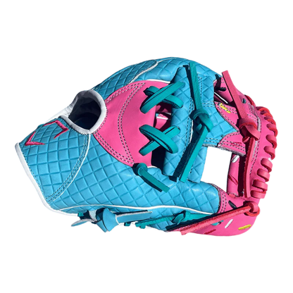 Custom Ballgloves Youth 11” Ice Cream Baseball Glove Pink Baby Blue I-Web