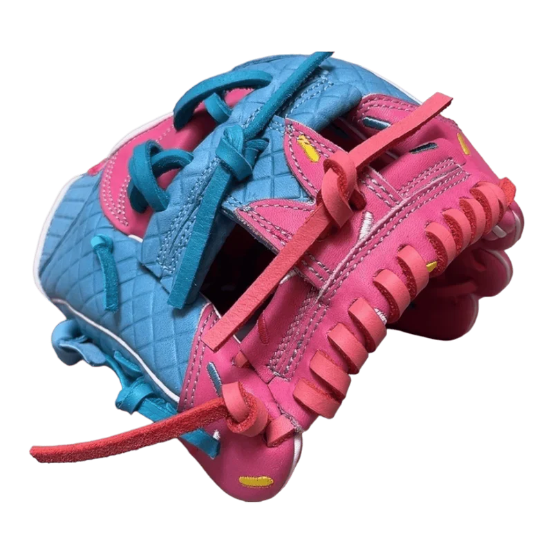 Custom Ballgloves Youth 11” Ice Cream Baseball Glove Pink Baby Blue I-Web