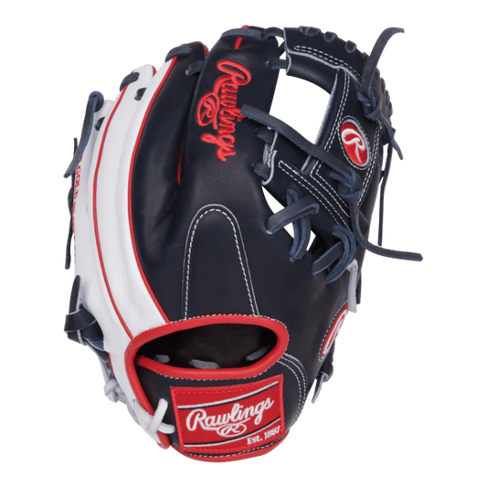 Rawlings Heart of the Hide 11.5" ContoUR I-Web Red White Blue Baseball Glove PROR204U-2N