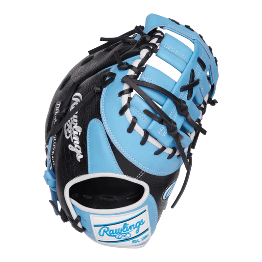 Rawlings Heart of the Hide 12.5" Baby Blue Black First Base Mitt Glove PRORDCT-10CB