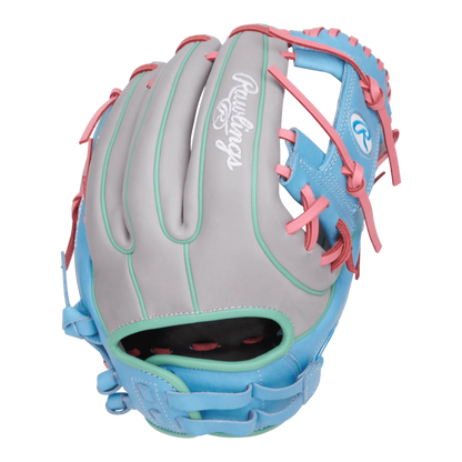 Rawlings Heart of the Hide 12" Pink Aqua Gray Softball Glove - PRO716SB-2GCB