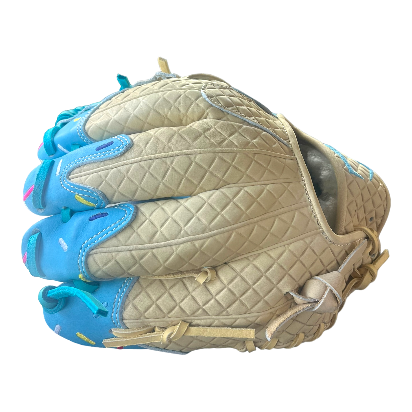 Custom Ballgloves Baby Blue Ice Cream Baseball Glove 11.5” I-Web Infield