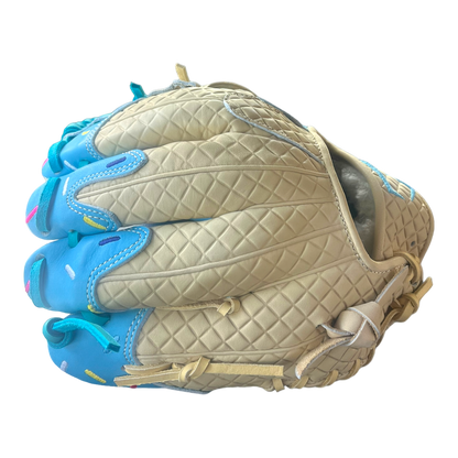 Custom Ballgloves Youth 11” Ice Cream Baseball Glove Baby Blue I-Web