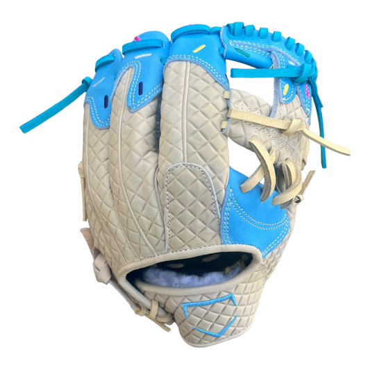 Custom Ballgloves Baby Blue Ice Cream Baseball Glove 11.5” I-Web Infield