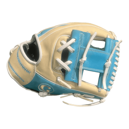 Grace Glove Co Custom 11.5” Baby Blue Blonde White I-Web Infield Glove