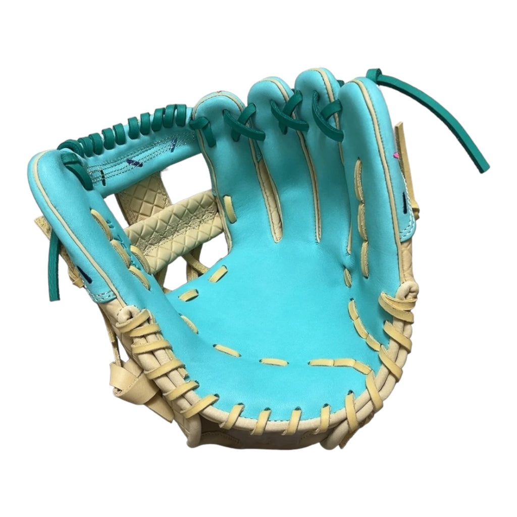 Custom Ballgloves 11.5” I-Web Ice Cream Baseball Glove Aqua Blonde