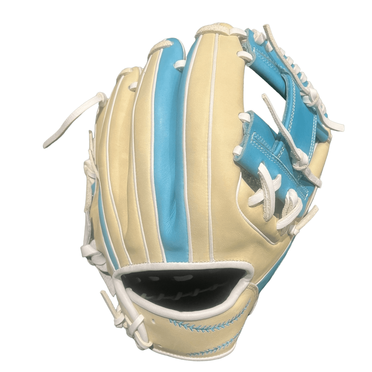 Grace Glove Co Custom 11.5” Baby Blue Blonde White I-Web Infield Glove