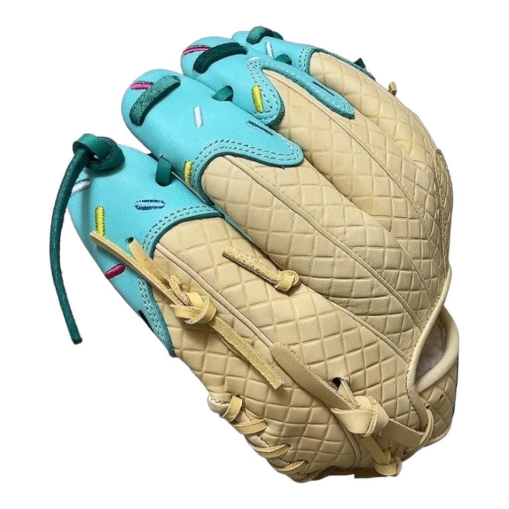 Custom Ballgloves 11.5” I-Web Ice Cream Baseball Glove Aqua Blonde