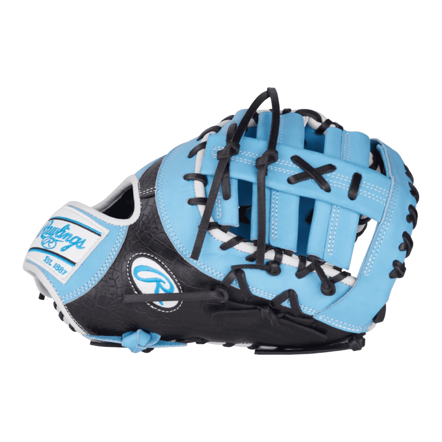 Rawlings Heart of the Hide 12.5" Baby Blue Black First Base Mitt Glove PRORDCT-10CB