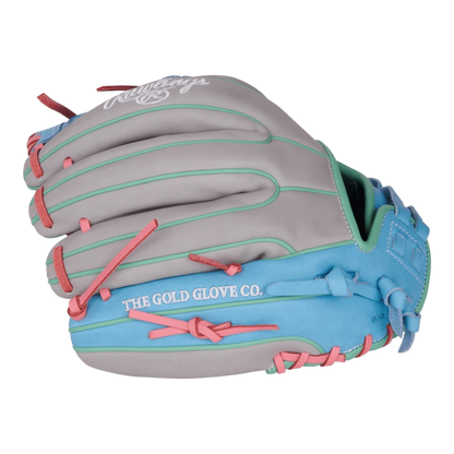 Rawlings Heart of the Hide 12" Pink Aqua Gray Softball Glove - PRO716SB-2GCB