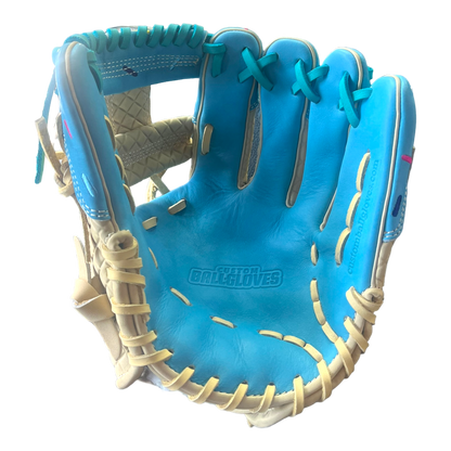 Custom Ballgloves Baby Blue Ice Cream Baseball Glove 11.5” I-Web Infield