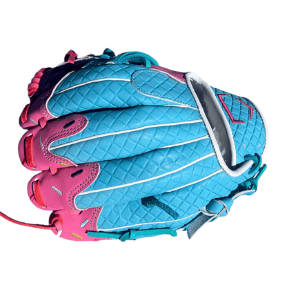 Custom Ballgloves Baby Blue Pink Ice Cream Glove 11.5” I-Web