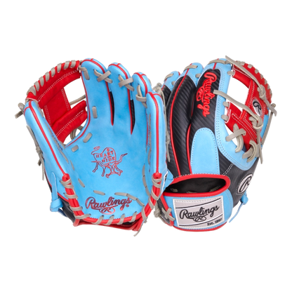 Rawlings Heart of the Hide 11.5" I-Web Baby Blue Red Black Baseball Glove PROR204-2CBS