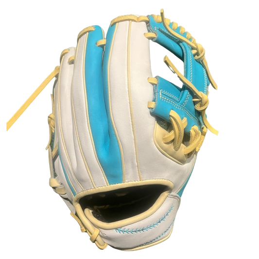 Grace Glove Co Custom 11.5” Baby Blue White Blonde I-Web Infield Glove