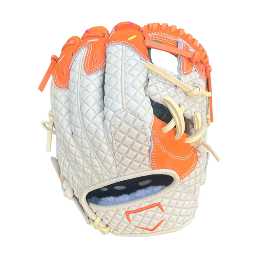 Custom Ballgloves Orange Ice Cream Baseball Glove 11.5” I-Web Infield