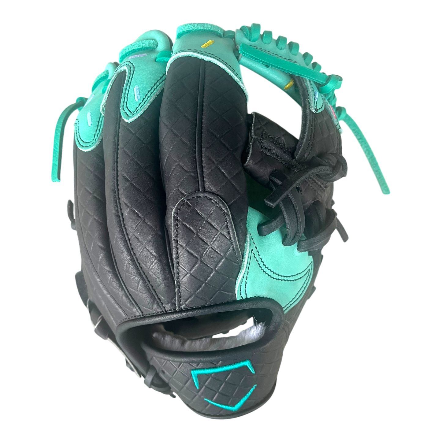 Custom Ballgloves Mint Black Ice Cream Baseball Glove 11.5” I-Web