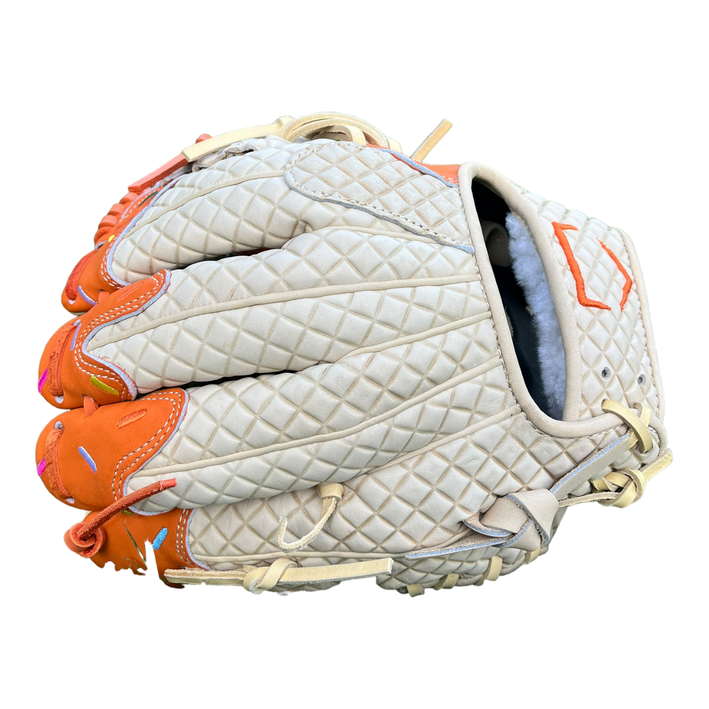 Custom Ballgloves Orange Ice Cream Baseball Glove 11.5” I-Web Infield