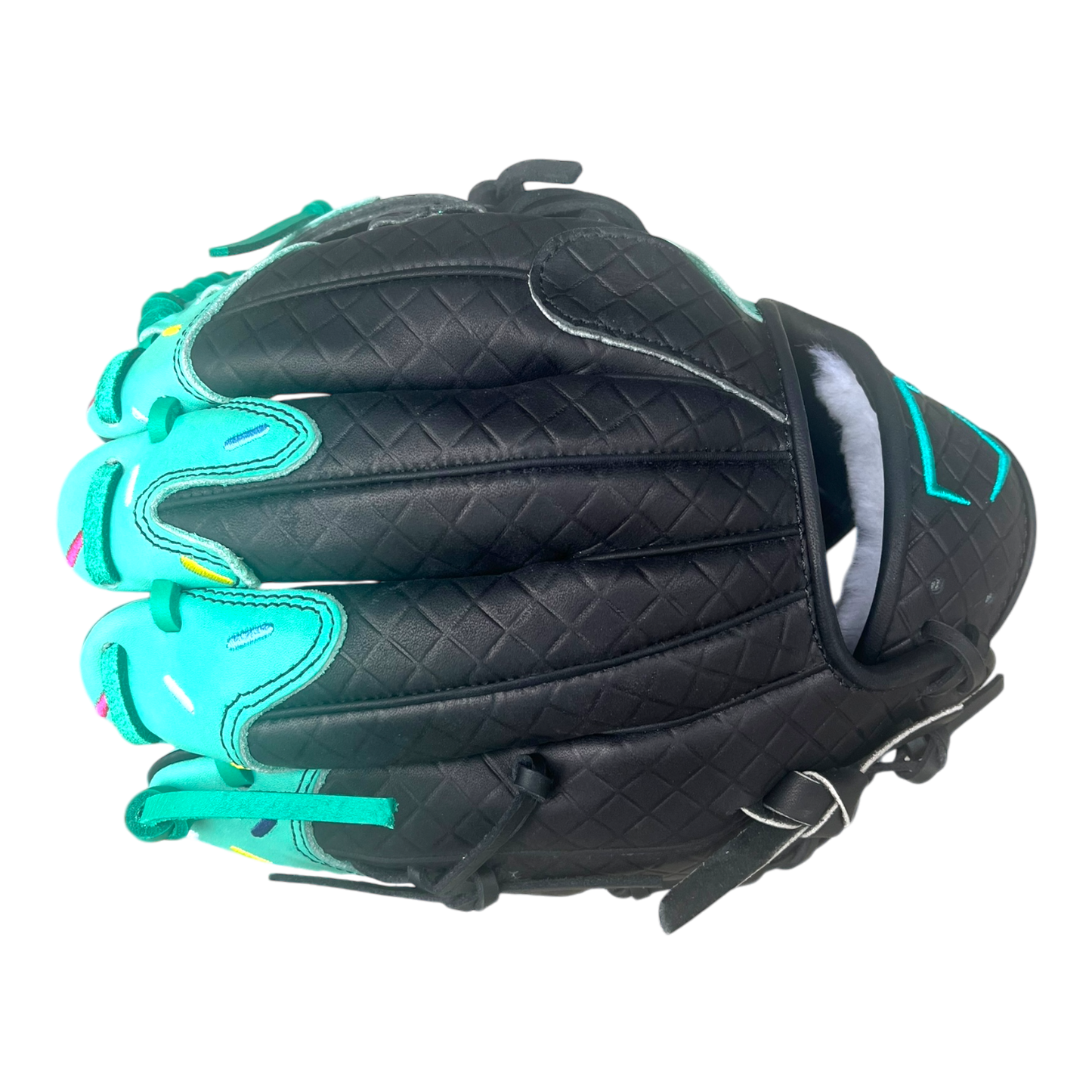 Custom Ballgloves Mint Black Ice Cream Baseball Glove 11.5” I-Web