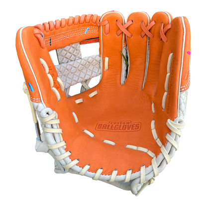 Custom Ballgloves Orange Ice Cream Baseball Glove 11.5” I-Web Infield