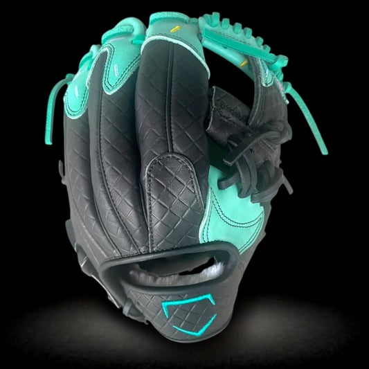 Custom Ballgloves Mint Black Ice Cream Baseball Glove 11.5” I-Web