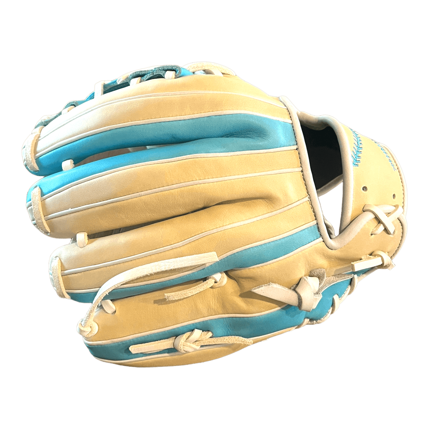 Grace Glove Co Custom 11.5” Baby Blue Blonde White I-Web Infield Glove