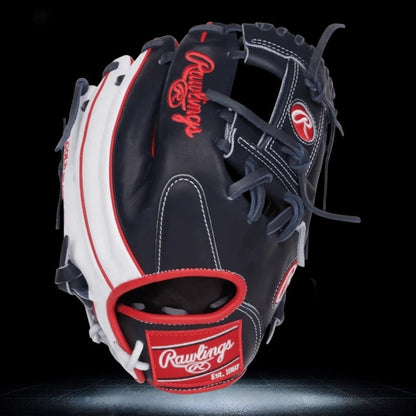 Rawlings Heart of the Hide 11.5" ContoUR I-Web Red White Blue Baseball Glove PROR204U-2N