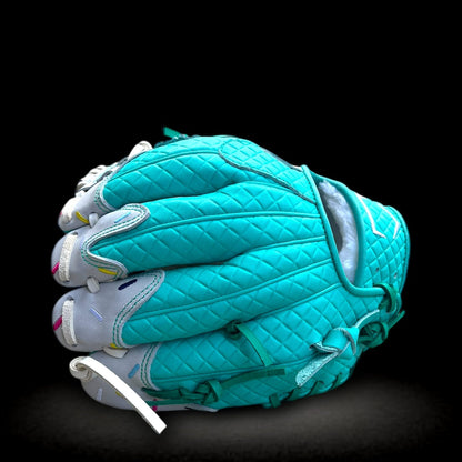 Custom Ballgloves Mint White Ice Cream Baseball Glove 11.5” I-Web Infield