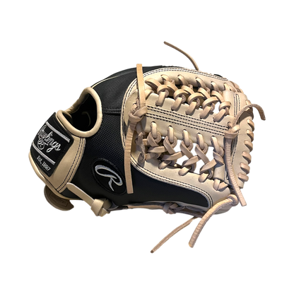 Rawlings Custom 11.50” Modified Trapeze Black Speed Shell Camel Heart of the Hide Pitcher Infield Glove