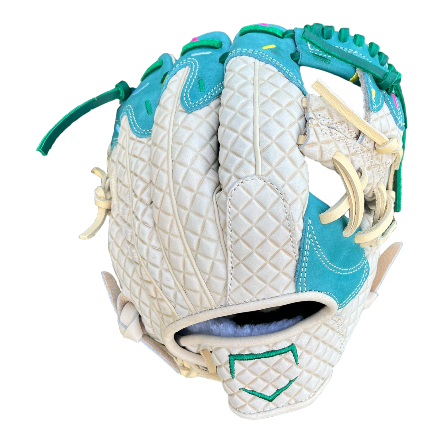 Custom Ballgloves Green Ice Cream Baseball Glove 11.5” I-Web Infield