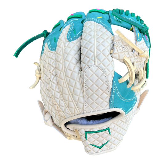 Custom Ballgloves Green Ice Cream Baseball Glove 11.5” I-Web Infield