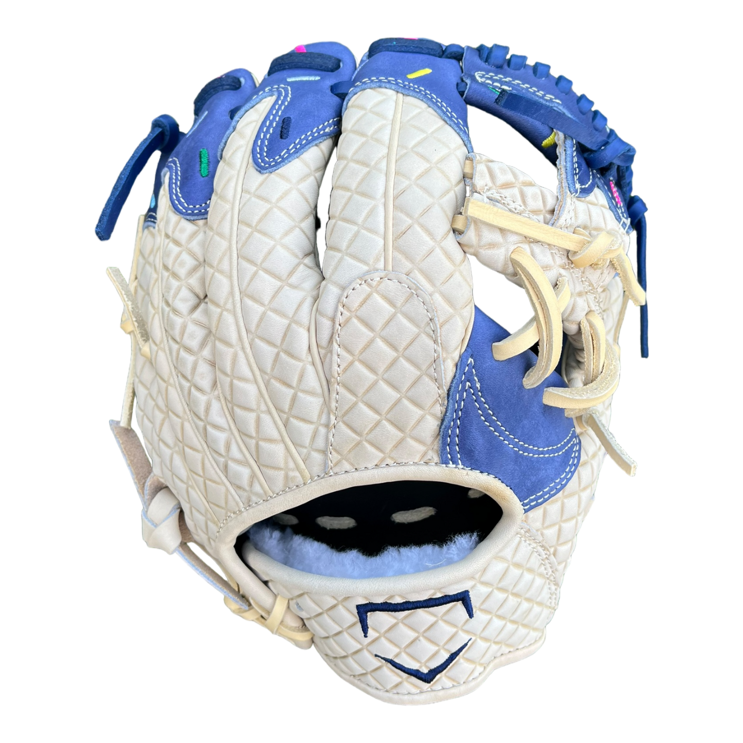 Custom Ballgloves Navy Blue Ice Cream Baseball Glove 11.5” I-Web Infield