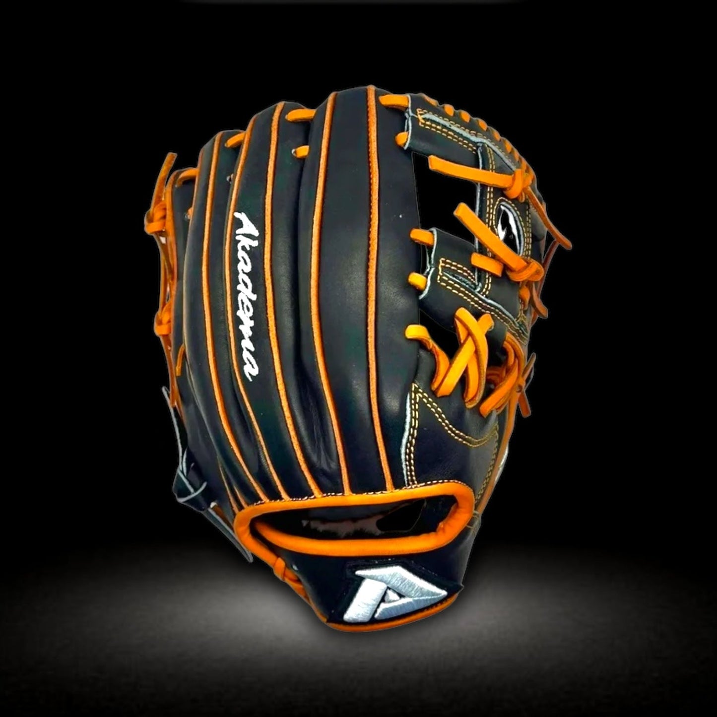 Akadema Torino Series 11.5” Inch Black Orange I Web Infielders Glove