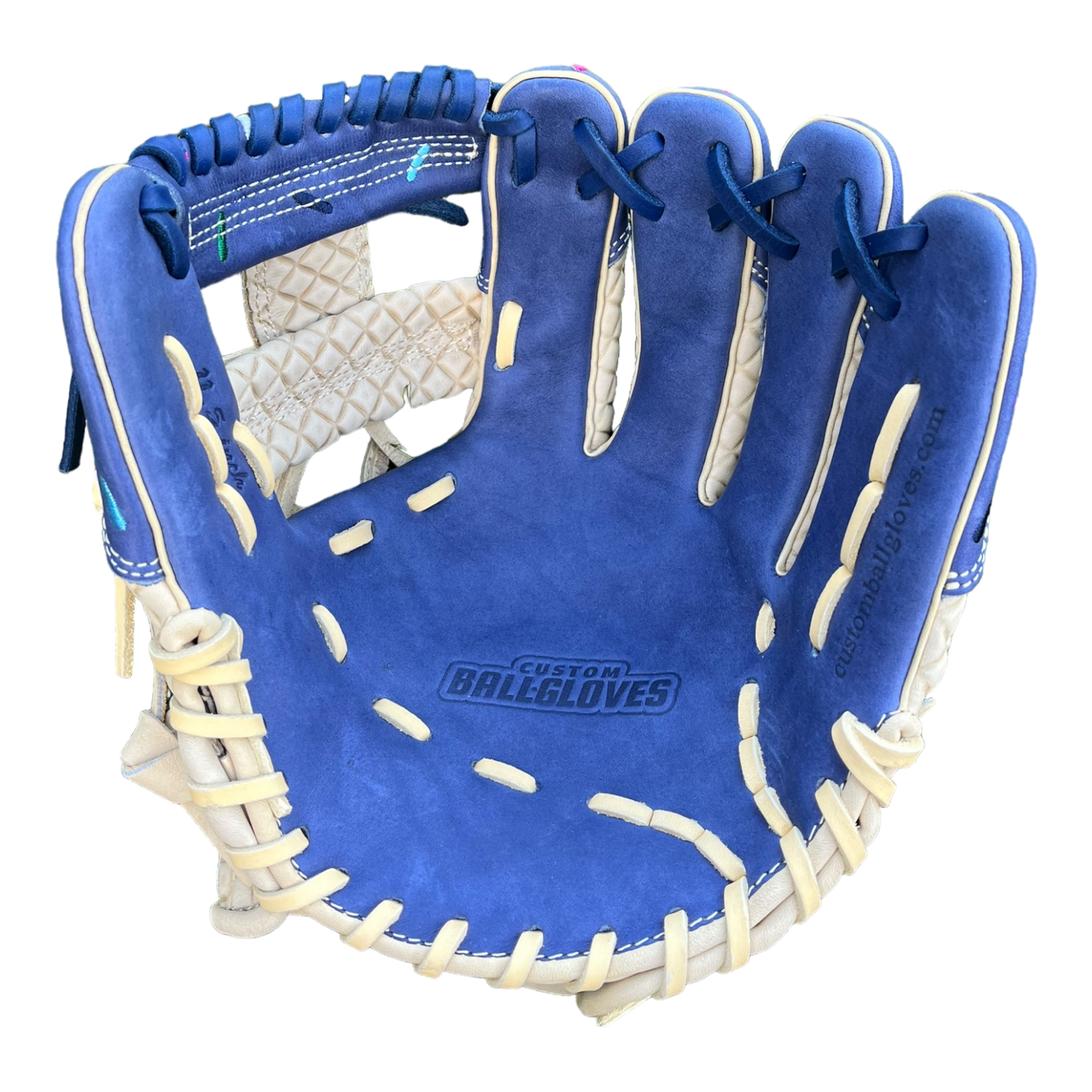 Custom Ballgloves Navy Blue Ice Cream Baseball Glove 11.5” I-Web Infield