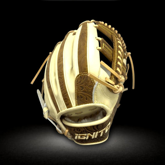 Ignite Glove Co 11.5” Inch OG Web Western Style Brown Blonde Glove