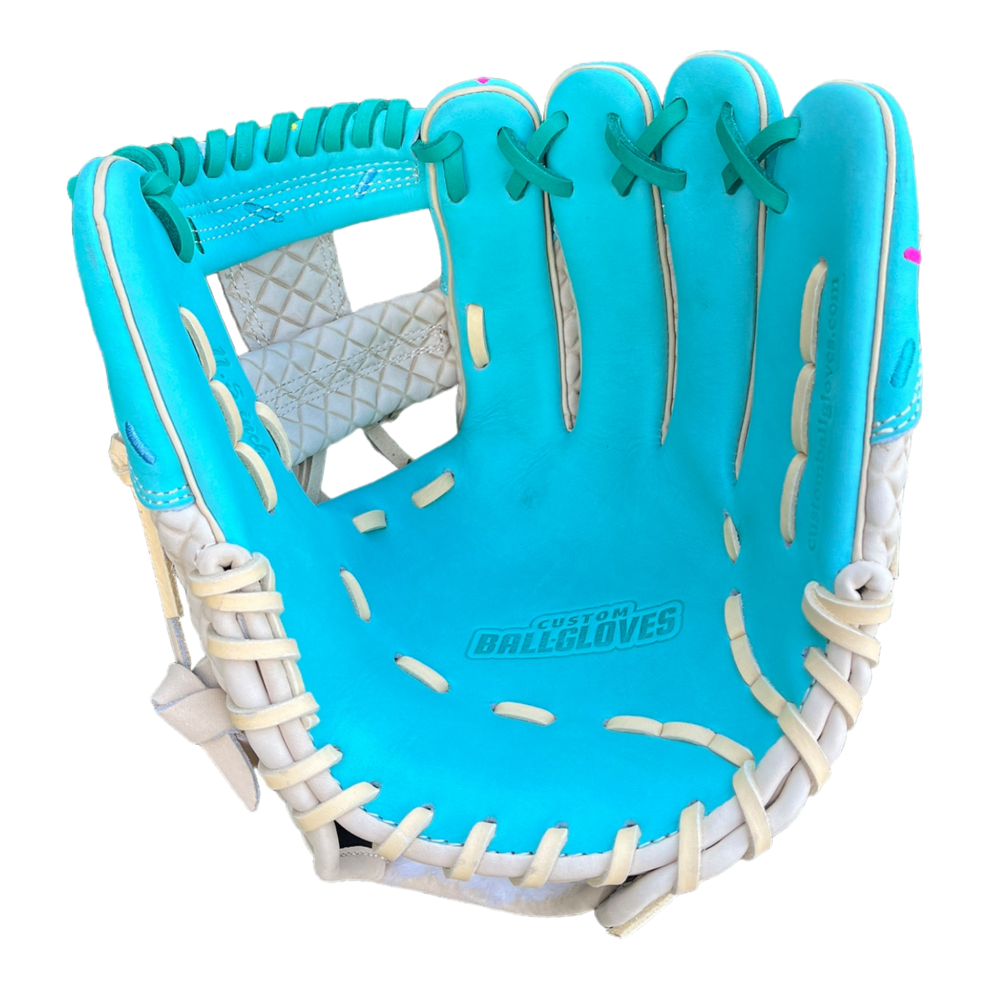 Custom Ballgloves Mint Ice Cream Baseball Glove 11.5” I-Web Infield