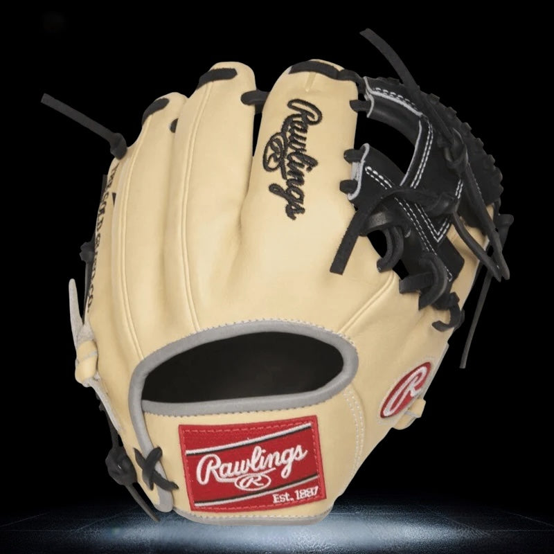 Rawlings 9.5" Inch Infield Blonde Black Training Glove Heart of the Hide PRO200TR-2C