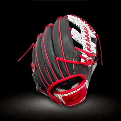 Ignite Glove Co 11.5” Inch MJ Style OG Web Elephant Black Red Infield Glove