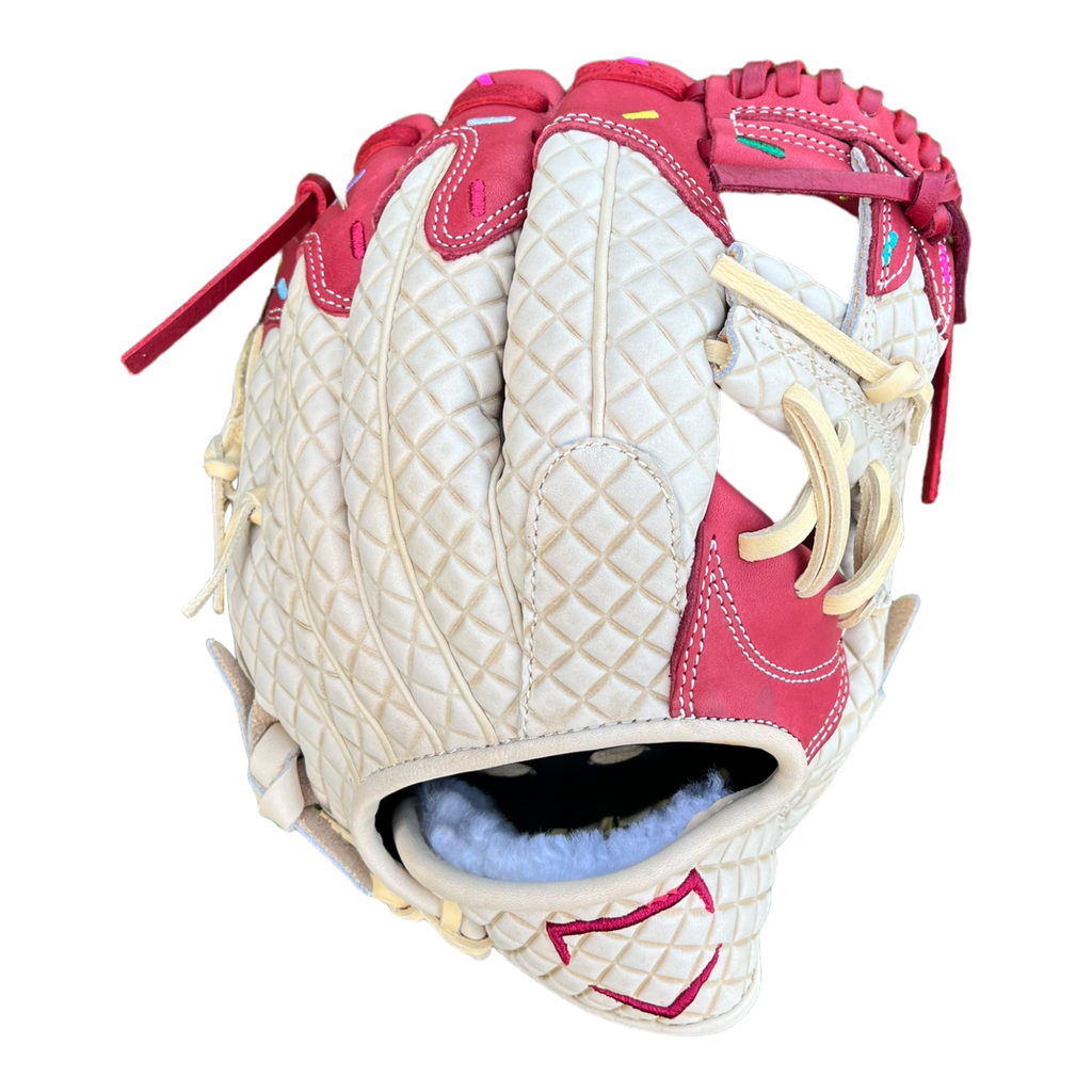 Custom Ballgloves Maroon Ice Cream Baseball Glove 11.5” I-Web Infield