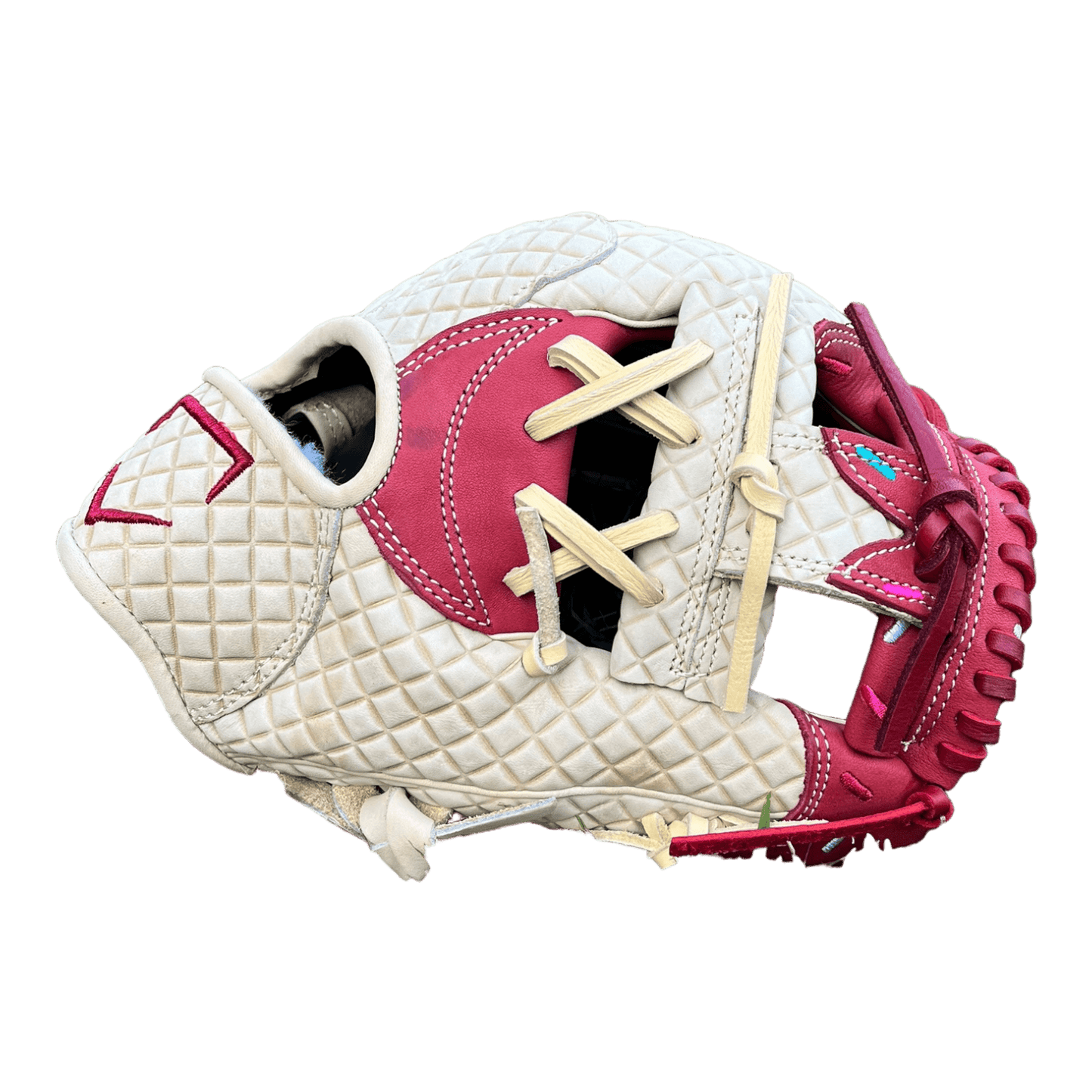 Custom Ballgloves Maroon Ice Cream Baseball Glove 11.5” I-Web Infield