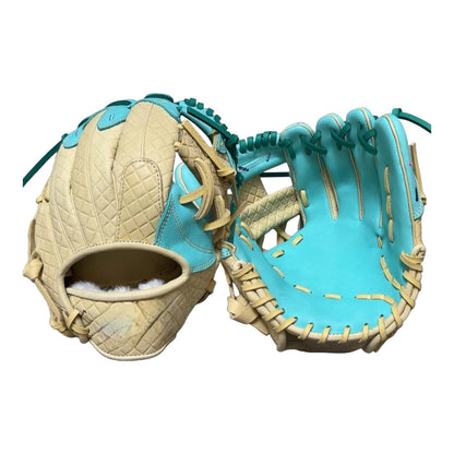 Custom Ballgloves 11.5” I-Web Ice Cream Baseball Glove Aqua Blonde