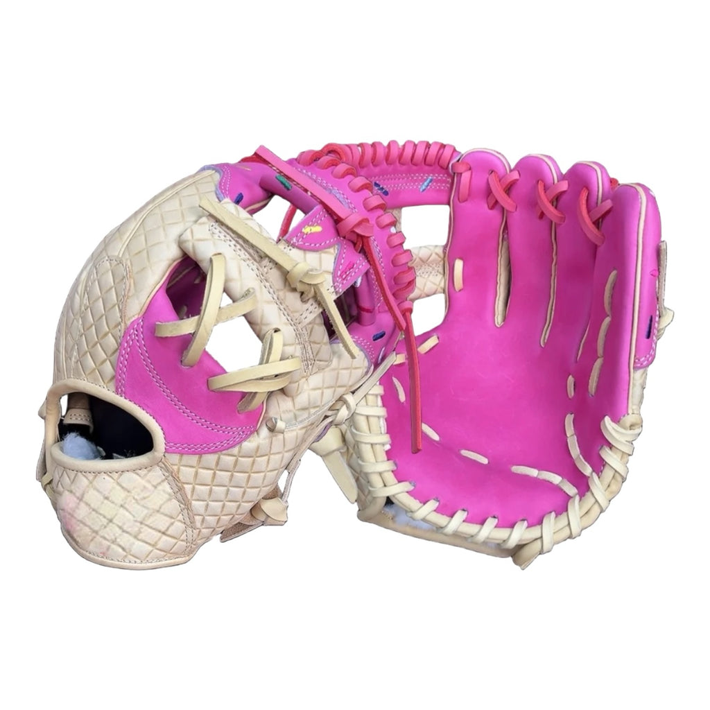 Custom Ballgloves 11.5” I-Web Ice Cream Baseball Glove Pink Blonde