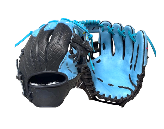 Custom Ballgloves Baby Blue Black Ice Cream Baseball Glove 11.5” I-Web