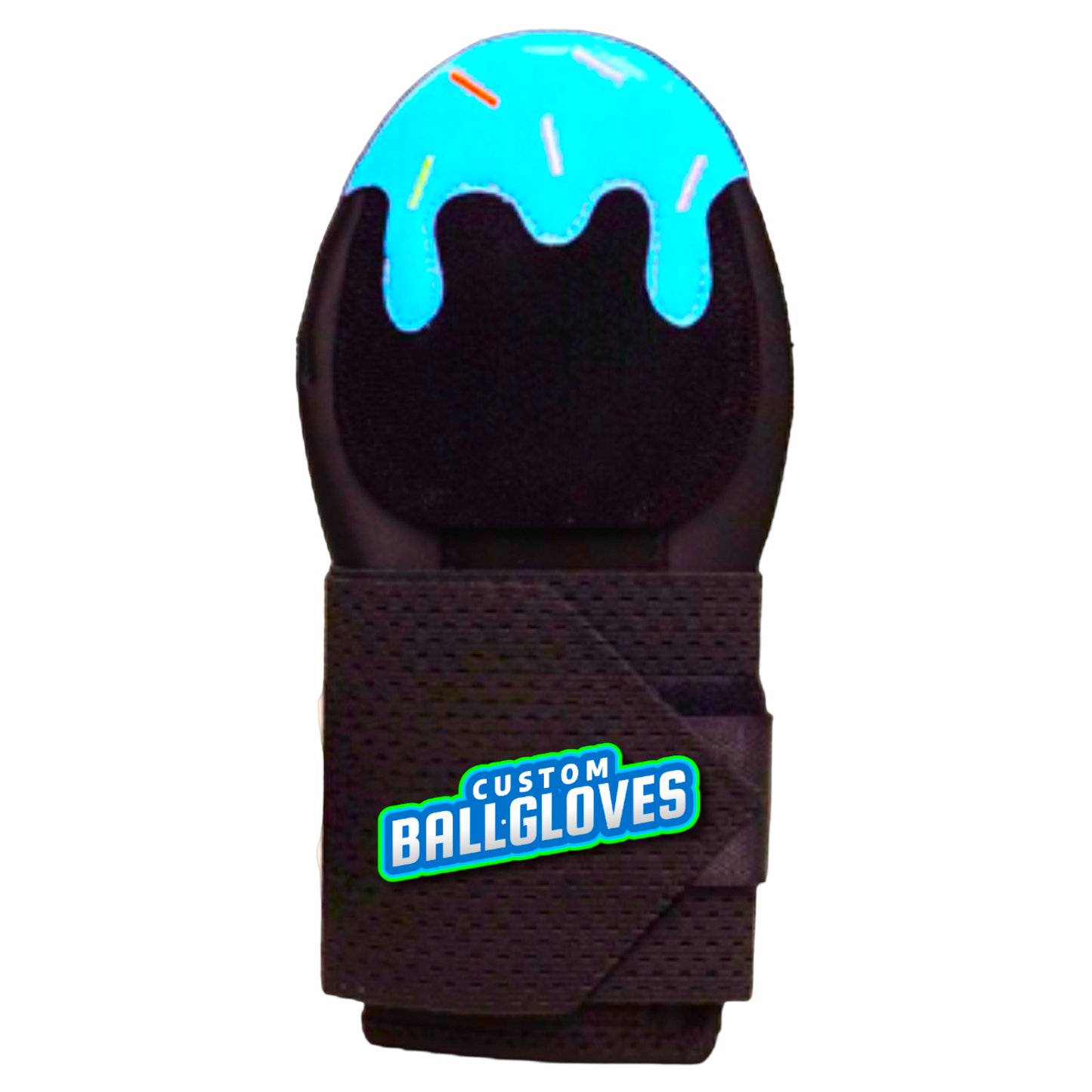 Custom Ballgloves Adult Ice Cream Sliding Mitt Baby Blue Black