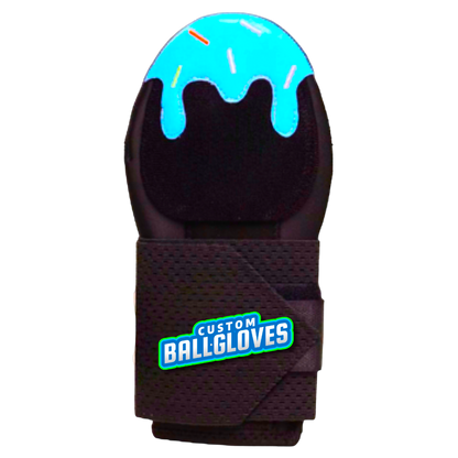 Custom Ballgloves Adult Ice Cream Sliding Mitt Baby Blue Black