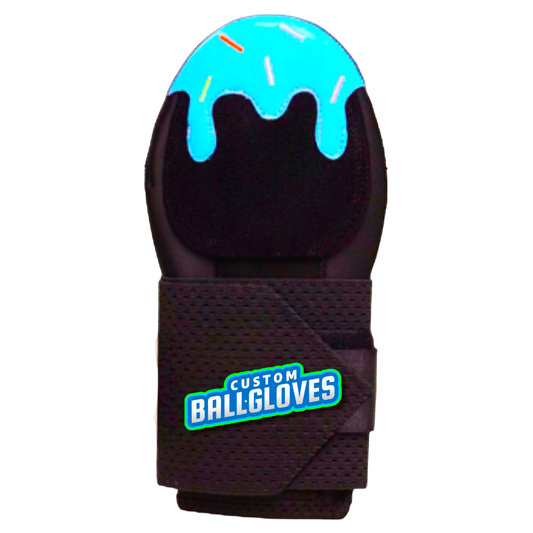 Custom Ballgloves Adult Ice Cream Sliding Mitt Baby Blue Black