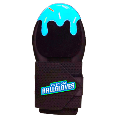 Custom Ballgloves Youth Ice Cream Sliding Mitt Baby Blue Black