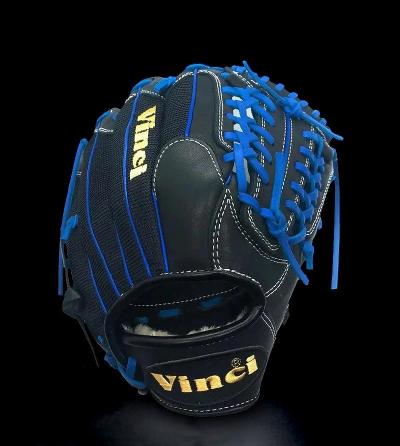 Vinci Pro 11.5” inch Infielder Pitcher Black Blue Lace Glove