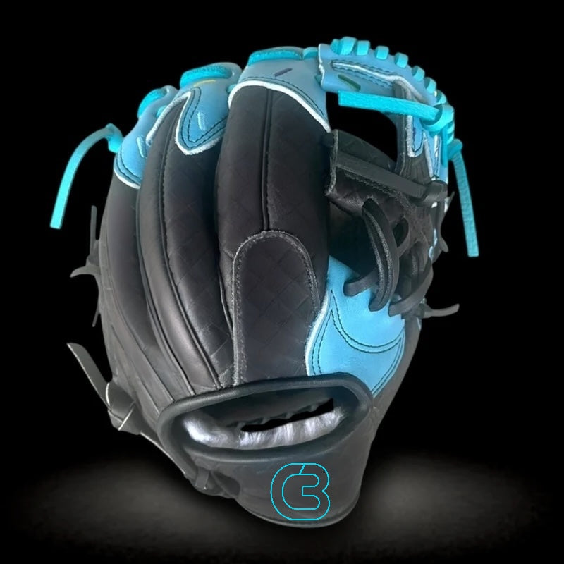 CB Youth Ice Cream Series 10” I-Web Baseball Glove – Baby Blue/Black (PVC Synthetic Leather)